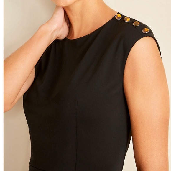 Shoulder Button Matte Jersey Flare Dress - Picture 6 of 16